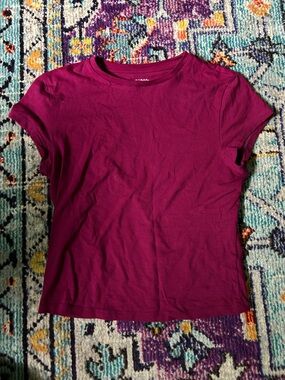wild fable Short Sleeve Crewneck Tee in Berry Plum